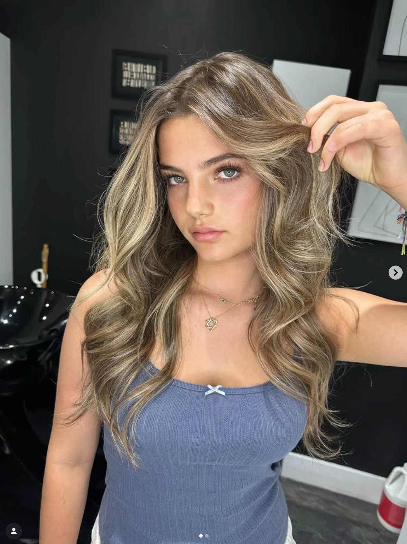 Hair styling by Ken Sampson